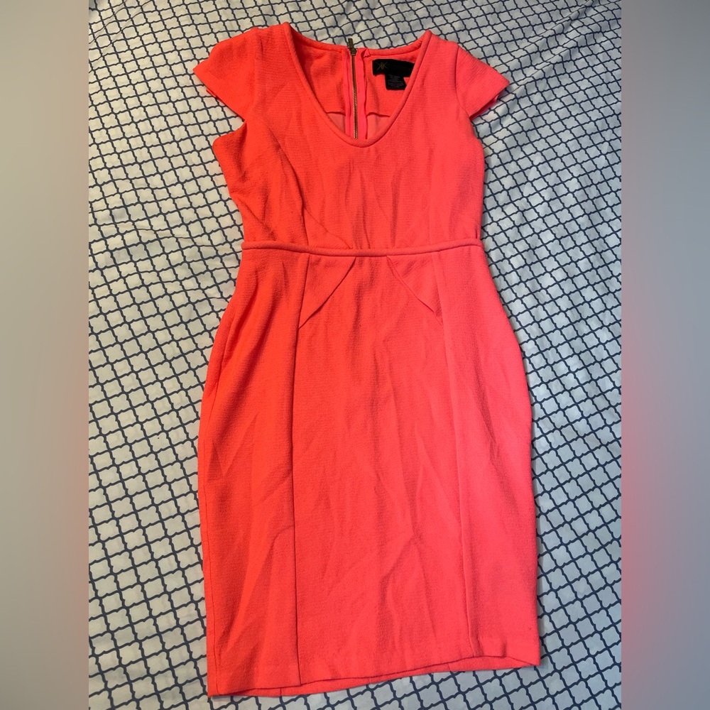 Kardashian Kollection Vibrant Coral Midi Dress